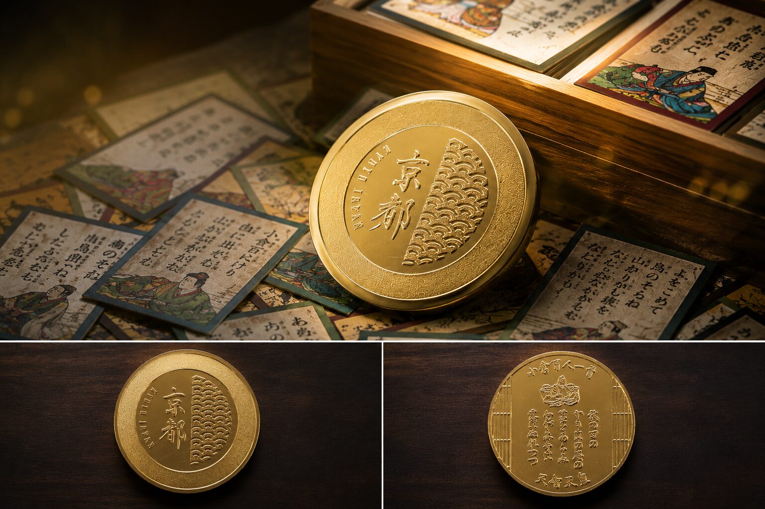 Front, obverse and reverse of the Kyokokusya commemorative medal